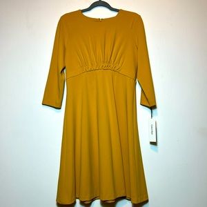 CALVIN KLEIN- Yellow/Gold Vintage Inspired Dress - 60s/70s